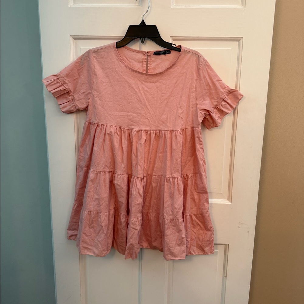 Nasty Gal Pink Ruffled Women's mini dress